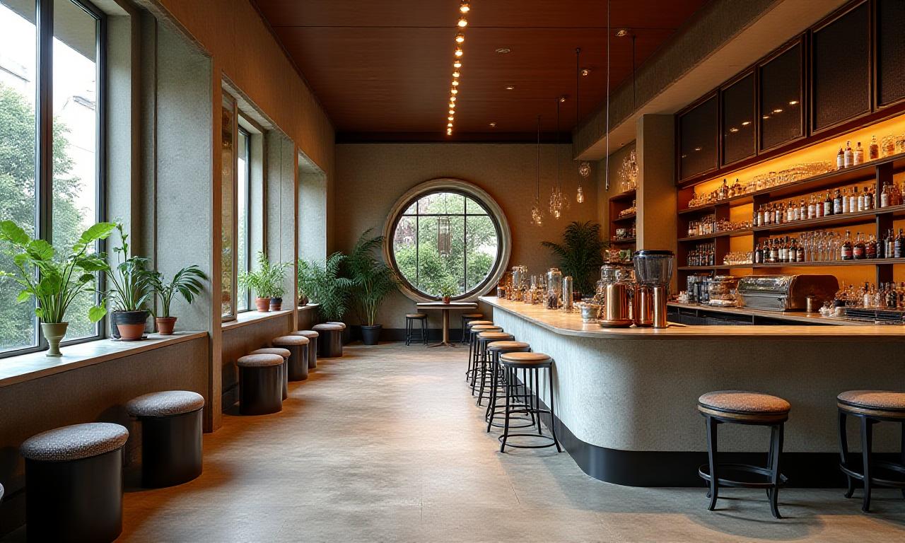 Interno elegante di Lithora Cafe a Roma